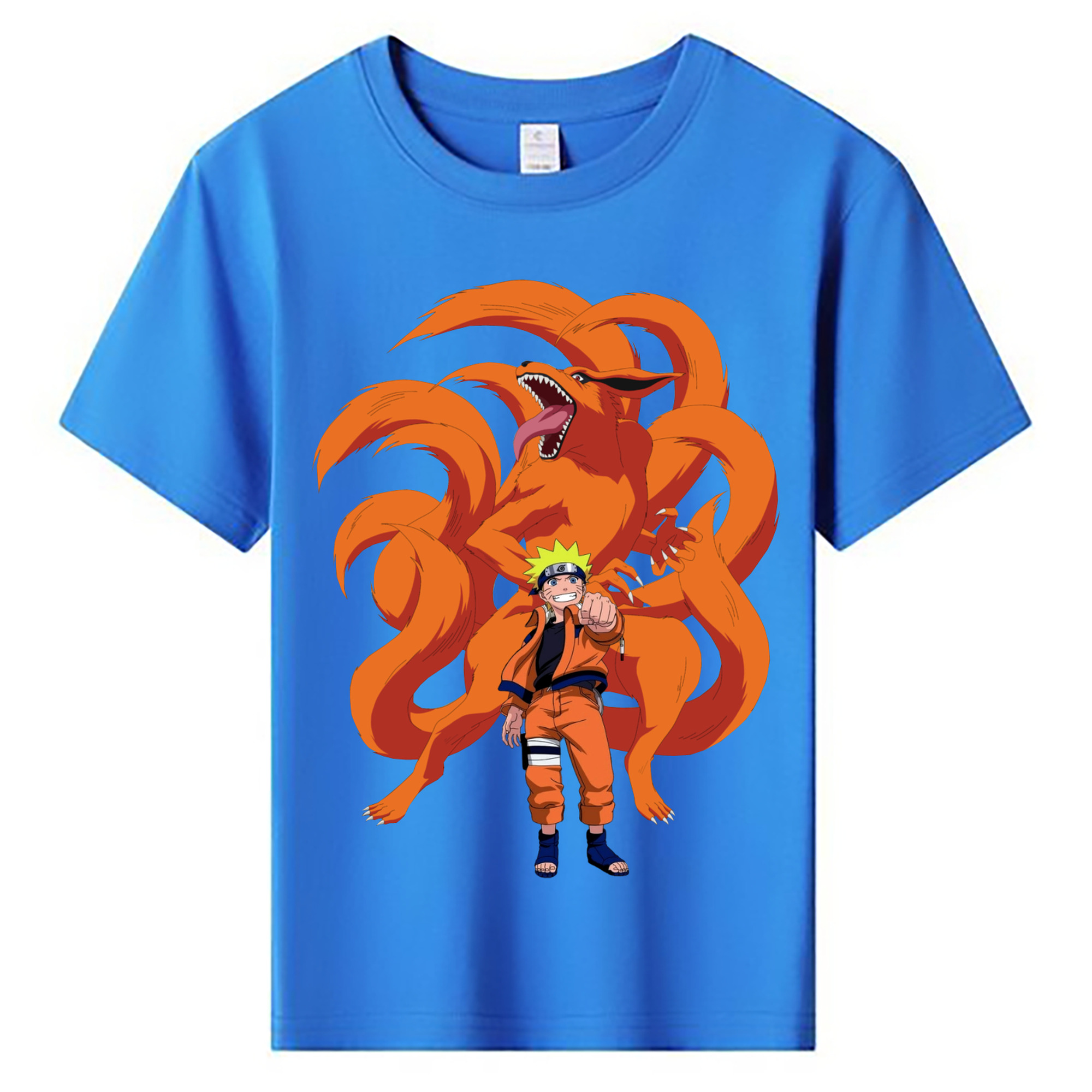 （画像用） NARUTO -ナルト- うずまき ナルト Uzumaki Naruto 綿100％キッズTシャツ（フロントプリント）